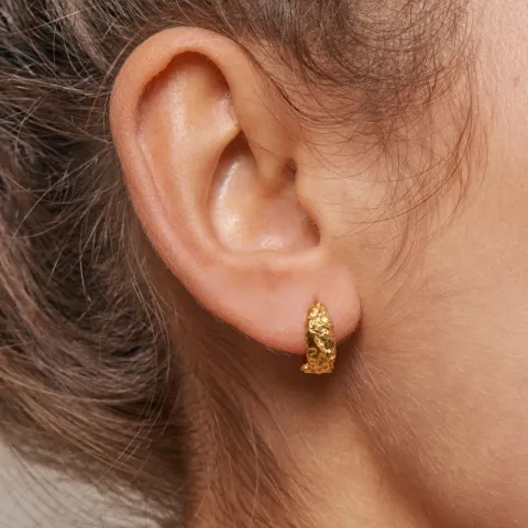 13,5 mm Enamel Nela creool in verguld sterlingzilver