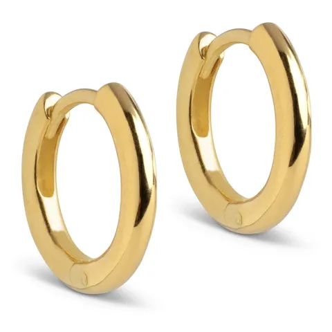 10 mm Enamel Chunky classic creool in verguld sterlingzilver