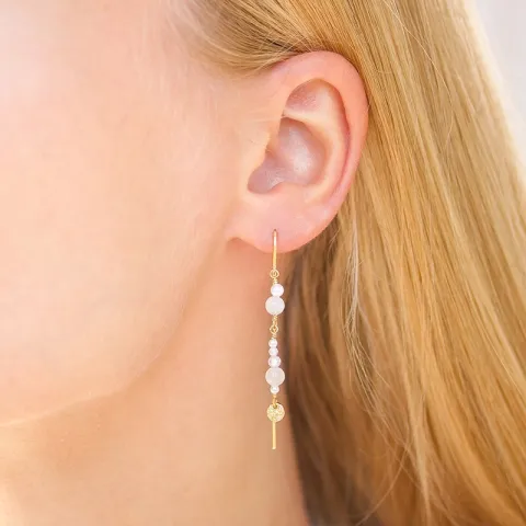 Enamel Sofia ketting oorbellen in verguld sterlingzilver