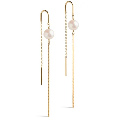 Enamel Aga Pearl oorbellen in verguld sterlingzilver