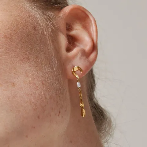 Enamel Sienna oorbellen in verguld sterlingzilver
