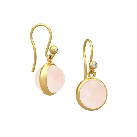 Julie Sandlau Prime roze oorbellen in verguld sterlingzilver