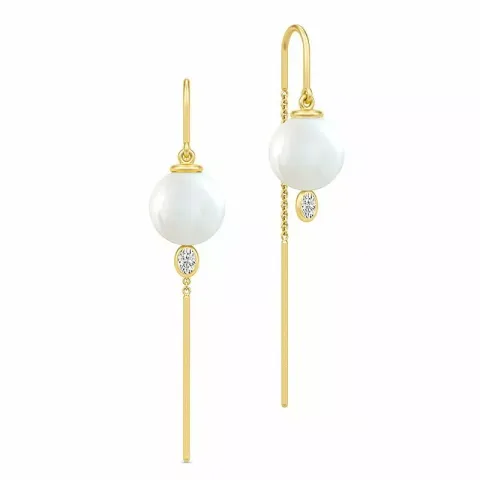 Julie Sandlau Ariel Chandeliers oorbellen in zilver met 22 karaats verguldsel