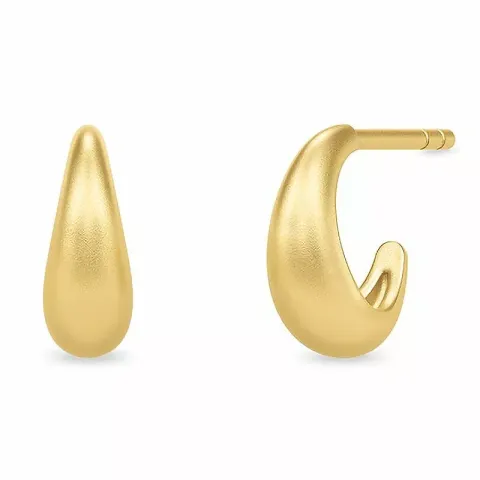 10 mm julie sandlau creool in verguld sterlingzilver