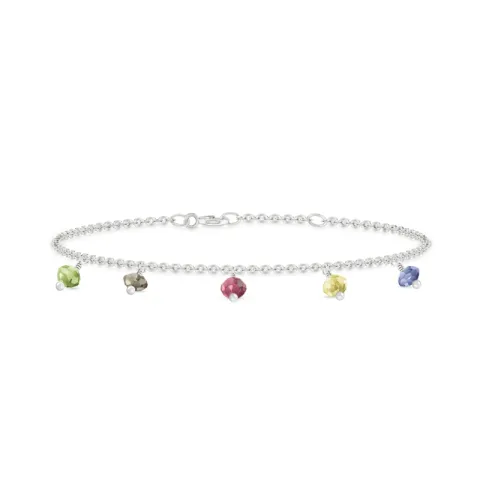 ID Fine IDB013SLMULTI Ibiza armband in zilver groen peridoot rookkleurige kwarts rode rhodoliet citroen topaas blauwe ioliet
