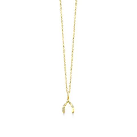 ID Fine IDN004GD Wishbone ketting in verguld sterlingzilver