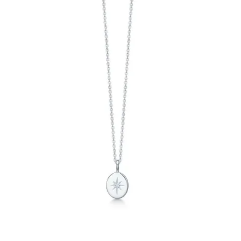 ID Fine IDN009SL Guiding Star ketting in zilver witte zirkoon