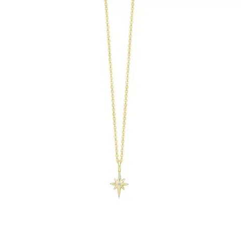 ID Fine IDN018GD Guiding Star ketting in verguld sterlingzilver witte zirkoon