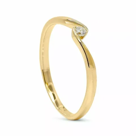 smal diamant testsieraad in 9 karaat goud 0,05 ct