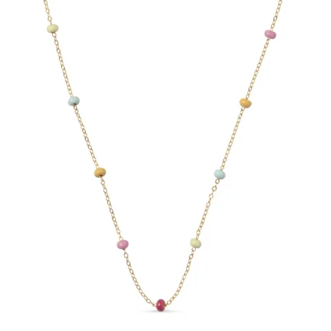 Enamel Lola Bold Rainbow ketting in verguld sterlingzilver veelkleurig emaille