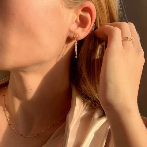 Enamel Lola Rosie ketting in verguld sterlingzilver