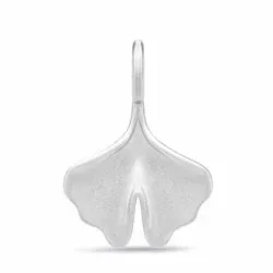 Julie Sandlau Ginkgo blad hanger in satijn gerodineerd sterling zilver