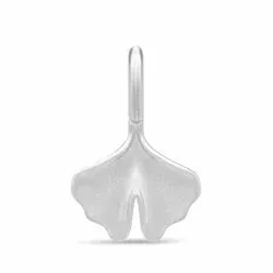 mat Julie Sandlau Ginkgo blad hanger in satijn gerodineerd sterling zilver