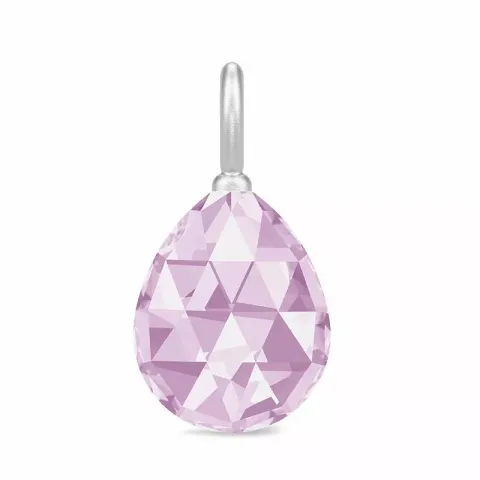 Julie Sandlau Ballerina paarse kristal hanger in satijn gerodineerd sterling zilver paarse kristal