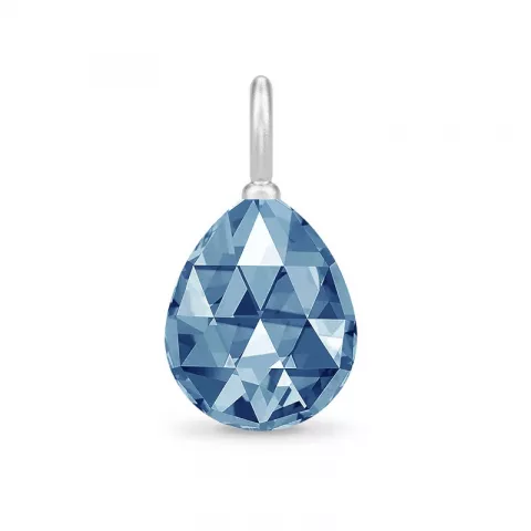 Julie Sandlau kristal hanger in zilver blauwe kristal