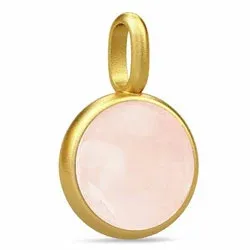 Julie Sandlau Prime hanger in verguld sterlingzilver roze kristal