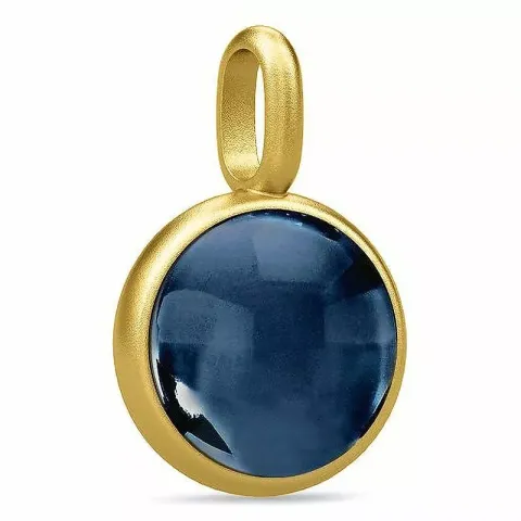 Julie Sandlau Prime hanger in verguld sterlingzilver blauwe kristal