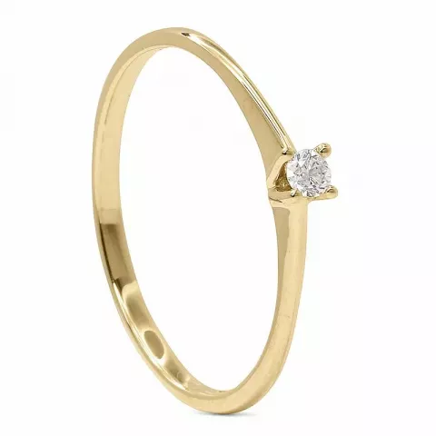 diamant goud ring in 9 karaat goud 0,05 ct