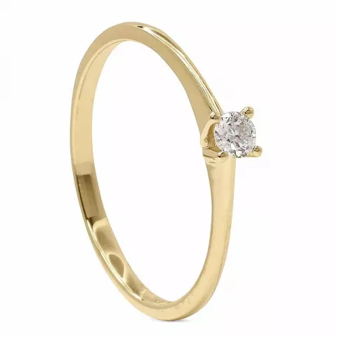 Diamant gouden ring in 9 karaat goud 0,09 ct
