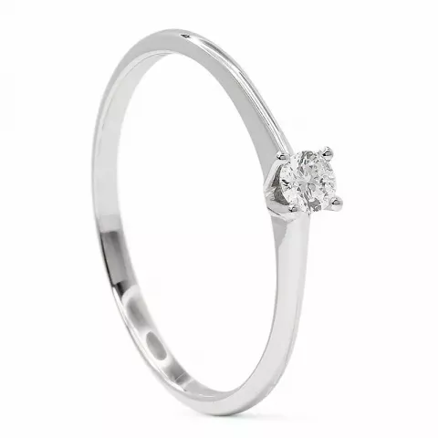 Diamant witgouden ring in 9 karaat witgoud 0,09 ct