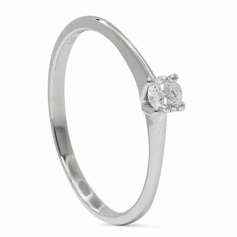 Diamant gouden ring in 9 karaat witgoud 0,15 ct