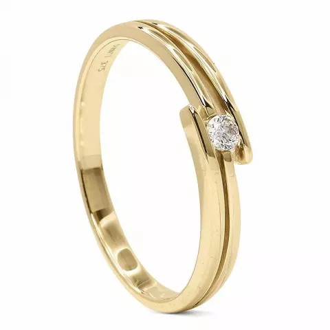 Diamant gouden ring in 9 karaat goud 0,05 ct