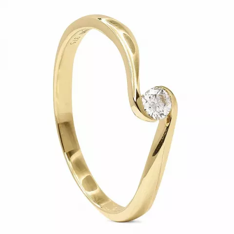 Diamant gouden ring in 9 karaat goud 0,10 ct
