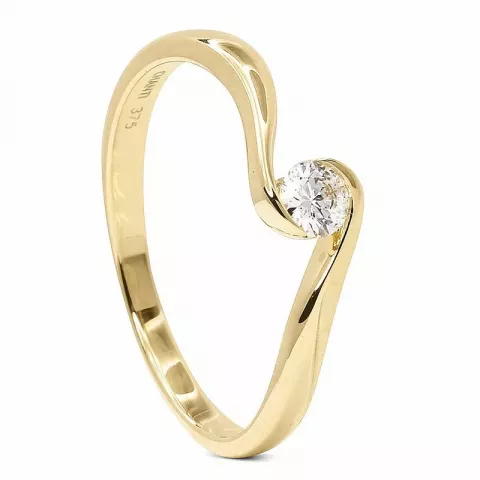 Diamant gouden ring in 9 karaat goud 0,15 ct