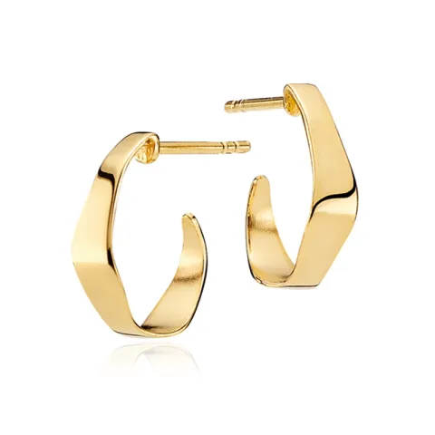 15 mm Izabel Camille Emma creool in verguld sterlingzilver