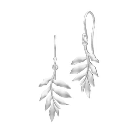 Julie Sandlau Little Tree Of Life oorbellen in satijn gerodineerd sterling zilver