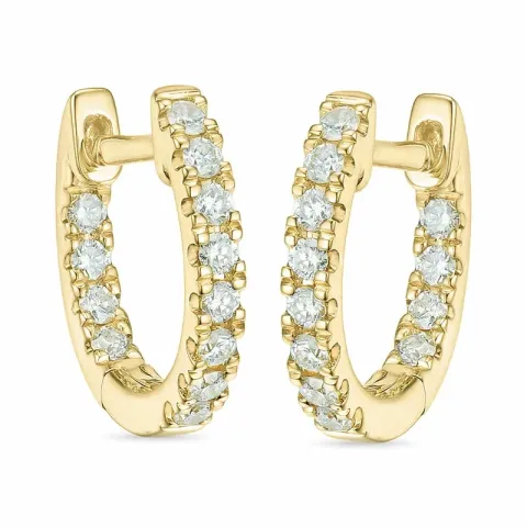 verzamelmonster diamant creool in 14 karaat goud met diamant 