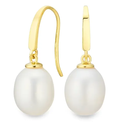 verzamelmonster parel oorbellen in 9 karaat goud - Gold Collection