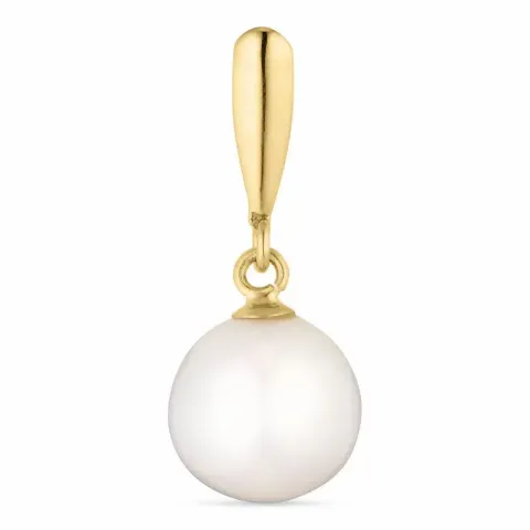 verzamelmonster witte parel hanger in 14 karaat goud