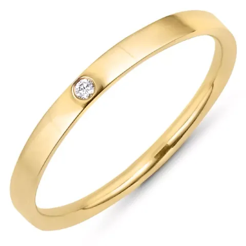 testsieraad briljant ring in 9 karaat goud 0,01 ct