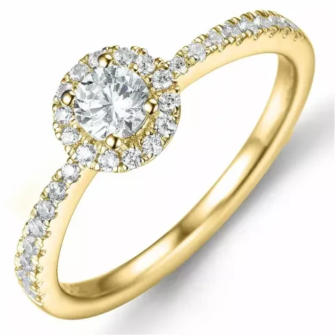testsieraad diamant ring in 14 karaat goud 0,27 ct 0,22 ct