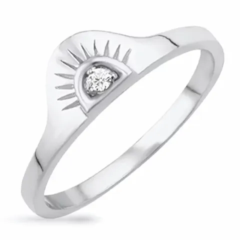 verzamelmonster zon zirkoon ring in zilver