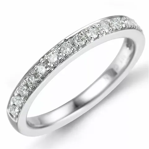 verzamelmonster diamant ring in 14 karaat witgoud 0,26 ct