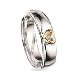 testsieraad diamant ring in zilver en goud