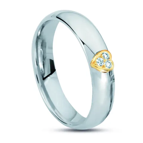 testsieraad diamant ring in zilver en goud