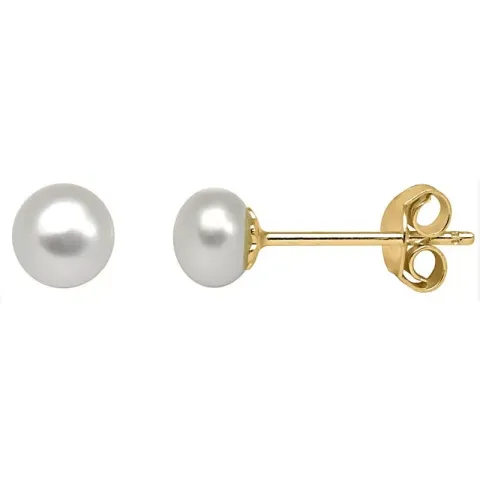 5 mm Støvring Design parel oorsteker in verguld sterlingzilver
