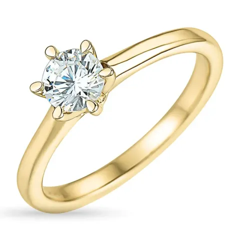 verzamelmonster zirkoon solitaire ring in 9 karaat goud