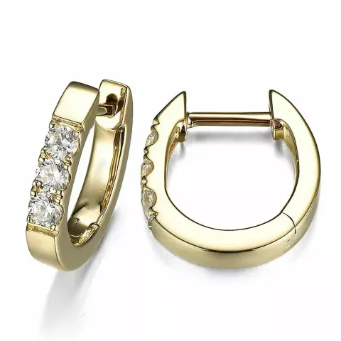 verzamelmonster 13 mm diamant creool in 14 karaat goud met diamant 