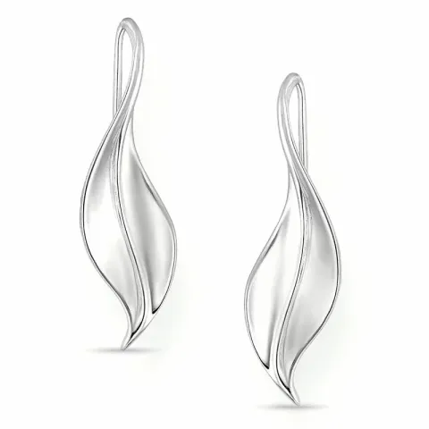 verzamelmonster blad oorbellen in zilver