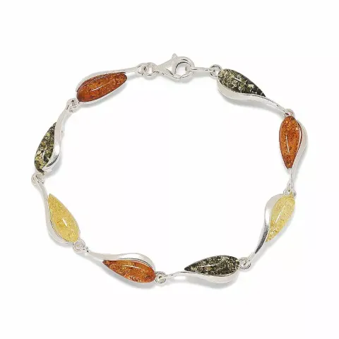 verzamelmonster druppel barnsteen armband in zilver met hanger in zilver