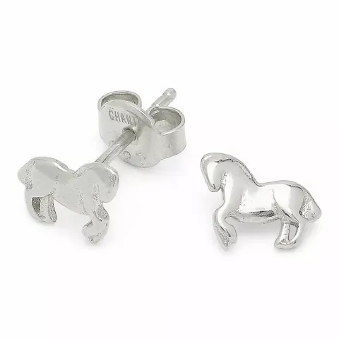 testsieraad paarden oorsteker in zilver