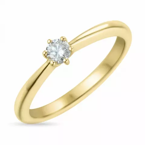testsieraad diamant ring in 14 karaat goud 0,15 ct