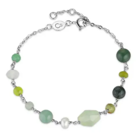 verzamelmonster groen armband in zilver x 7,0 mm