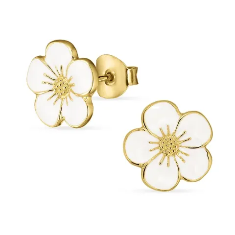 verzamelmonster boterbloem oorsteker in verguld sterlingzilver