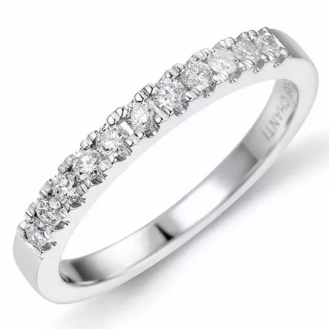 testsieraad diamant mémoire ring in 14 karaat witgoud 0,26 ct