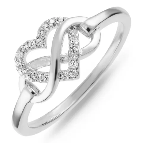 verzamelmonster hart zirkoon ring in zilver